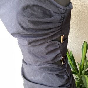 Zara Side Cut Out Black Mini Dress